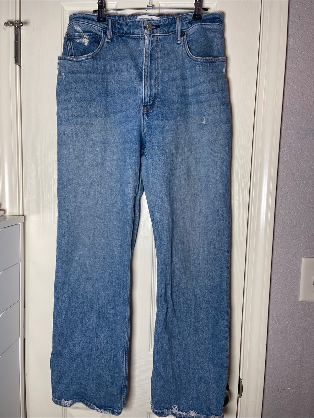 Abercrombie & Fitch Medium Blue Wide Leg Jeans